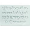 Silikomart Sugarflex-Stampo in Silicone con Lettere dell'alfabeto corsivo, Bianco