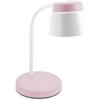 GTV Lampada da scrivania Helin, 350 lumen, luce da lettura 4000 K, lampada da scrivania a LED, lampada da comodino, lampada da tavolo, con cavo di alimentazione da 150 cm, rosa, stabile e moderna