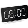 TechniSat Viola AC-1 Sveglia digitale con display LCD da 4,5 pollici (visualizzazione di ora, data e temperatura, dimmerabile, 2 sveglie, funzionamento di alimentazione, alimentatore USB necessario)