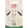Prym 223994 - Corda e accessori in plastica naturale, girevole a 360°, 120 cm, corda intercambiabile per ferri circolari e uncinetti tunisini, marrone