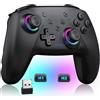 Fanxieast Nintendo 3DS & 2DS Cases for Switch/Lite/OLED, RGB LED Light Wired Windows/Wireless iOS Android Switch PC Controller/ Pro Controller-Colorful Patterned Model