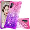 SIMao Silicone Custodia per Samsung Galaxy Note 10+ Plus Cover Glitter Liquido Floating Sabbie Mobili Custodia Morbido TPU Silicone Case Antiurto Cover Brillantini Liquido Quicksand Pendenza Custodia