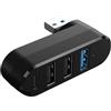 Dawutocap 180 ° Gradi Rotabile 4 Porte USB3.0 Hub USB Rotanti Hub Con USB C Alimentato Porta Dati USB Extender USB Per PC Portatile