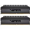 Patriot Memory Patriot Viper Blackout RAM Series DDR4 16GB (2 x 8GB) 3600MHz CL18 Kit di Memoria Gaming XMP 2.0 Nero