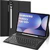 JADEMALL Custodia Tastiera per Samsung Tab S10 Plus/S10+/S9 FE Plus 12.4, Italiano QWERTY Tastiera Bluetooth Magnetica Staccabile per Tablet Samsung S10/S9 Plus 12.4, Nero