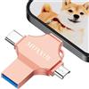 MUXXUE Senza Necessità di App-MUXXUE Chiavetta USB per iphone 256GB,4 in 1 Memoria Esterna iphone,Chiavetta per iphone, i-pad, PC, Tablet e Smartphone Android
