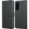 Leacckl Cover per Samsung Galaxy A36 5G / A56 5G, Custodia a portafoglio in Pelle PU Premium [Magnetica a Scatto] [Funzione Stand], Nero