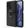 WEIOU Cover per Xiaomi Mi 11T 5G / Xiaomi Mi 11T Pro 5G, TPU Silicone e PC Antiurto Custodia, Protettiva Case con 360° Girevole Anello, Morbid Antiscivolo Protezione Shell, Nero