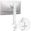 HEMUDU - Supporto singolo per braccio porta monitor da scrivania, adatto per schermi piatti e curvi da 33 cm fino a 81,3 cm, con snodo girevole, regolabile in altezza, girevole, può contenere fino a