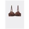 Tezenis Reggiseno Balconcino Leggermente Imbottito In Pizzo Riciclato Wien Donna Marrone