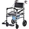Ywanwj Sedia Comoda Imbottita Con Rotelle Portatile Pieghevole a Rotelle Sedile WC Con Ruote Sede Doccia Sedia Con Freni Delle Ruote Di Trasporto for Le Donne Incinte Elder Disabili