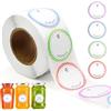 BANTI Etichette Adesive Personalizzate per Barattoli Vetro Marmellate Bottiglie Stickers Spezie 500 Pezzi Etichette Marmellata Chiudipacco Adesivi Impermeabile Etichetta Adesiva (Rotondi)