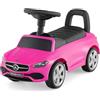 COSTWAY Mercedes Benz Macchinina Cavalcabile a Spinta per Bambini, Auto da Gioco con Volante Clacson e Suono, Spazio di Archiviazione, Auto a Spinta per bambini 1-3 Anni (Rosa)