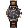 RORIOS Orologio Legno Uomo Cronografo Al quarzo con Cinturino in Legno Moda Naturale Orologio Impermeabile Orologio da Uomo