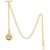 ManChDa Orologio da tasca Albert Chain orologio da tasca e catena, catena a T con ciondolo a bussola, catena a maglia barbazzale a 2 ganci antica barra a T da uomo.., 4.3 Ciondolo Regina Oro