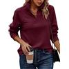 Ranphee Felpa Donna Senza Cappuccio Felpe con 1/4 Cerniera Bordeaux Abbigliamento Autunnali 2024 Leggera Giacca a Maniche Lunghe