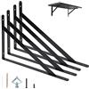 Joumoswk Staffe per mensole resistenti, 400 x 250 mm, confezione da 4 staffe a L da 40,6 cm con triangolo di 90 gradi, viti di montaggio incluse, adatte per pareti in cemento, cartongesso, ecc. (40,6 cm)
