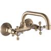 Aquagrif AQG - Rubinetto da parete Rhodas per lavello - Beccuccio girevole e facile installazione cucina - Design elegante e funzionale (BRONCE)