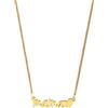 SINGULARU - Collana Mamá Heart. Argento Sterling 925 con Placcatura Oro 18Kt. Catena con Scritta Mama e Cuore. Misura Unica. Gioielli da Donna