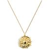 SINGULARU - Collana Solstice Sun. Ottone con Placcatura Oro 18Kt. Pendente Sole e Catena Misura Unica. Gioielli da Donna
