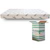 EVERGREENWEB MATERASSI & BEDS Evergreenweb - Materasso Singolo 90x190 Alto 18 cm in Lattice con Rivestimento Oli Aloe Vera Sfoderabile 7 Zone Differenziate rigidità Media Anallergico Antiacaro Antibatterico Traspirante Ergonomico