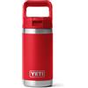 YETI Rambler Jr Kids Bottle, Vacuum Insulated Stainless Steel Bottle with Straw Cap, Rescue Red, 12 oz (354 ml)
