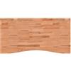 Gecheer Piano,per Scrivania,Tavolo,in Legno Massello,di Faggio,Marrone,110x(50-55) x2,5 cm,Piano per Tavolo,Piano per Tavolo da Cucina,Piano per Tavolo Consolle
