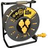 Masterplug Pro-XT Avvolgicavo 40 m, prolunga presa IP55, estensione elettrica 3 prese Schuko, prolunga presa professionale 3 x 2,5 mm2