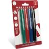 Pigna, Pennarelli Indelebili, linea Monocromo, Blister da 4 Pezzi (Nero, Blu, Rosso,Verde),Punta da 2 mm, Scrive su Metallo, Vetro, Plastica, Lamina e Pellicola Fotografica