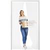 Meet Beauty Zanzariera Magnetica 60x210 cm per Porte, Upgrade Zanzariera Porta Finestra, Bianco
