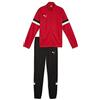 PUMA Teamrise Jr Tuta da Allenamento, Rosso Nero, 140 Bambini e Ragazzi