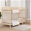 IKAYAA Letto a Castello 90x200 cm in Legno Struttura per Letto a Castello in Legno Letto a Castello Moderno per Adulti con 2 Rete acon doghe-Naturale-90 x 200 cm