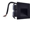 damastoreitalia Faretto segnapassi da esterno lampada da muro IP65 LED 5W ad incasso per scatola cassetta 503 scale giardino viale gradini, CCT 3 Tonalità selezionabile luce fredda Luce calda Luce Naturale (Nero)