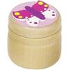 Goki Scatola per denti da latte rosa farfalla in legno