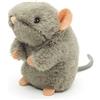 Uni-Toys - Eco-Line - Mouse grigio, in piedi - 100% in materiale riciclato - 15 cm (altezza) - Mouse peluche - peluche peluche