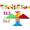 Toys of Wood Oxford TOWO Tangram Puzzle di Legno per Bambini - Oltre 200 Combinazioni e Forme Geometriche - Ideale da portare in Viaggio - Gioco di Abilità in Legno per Bambini e Adulti