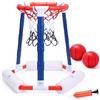 EagleStone Canestro da Basket da Piscina, Giochi da Basket Gonfiabili Galleggianti con 2 Palloni da Piscina e Pompa, Canestro da Basket per Piscina all'Aperto e Interno per Bambini e Adulti, età 8-12