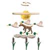 Teeloray Giostrina Culla Neonato in Legno con Animali di Feltro Fatto a Mano Giostrina Lettino Neonato per Bambini e Bambine Decorazioni per Cameretta Baby Campanelli Eolici per Mobile Regalo 0+ Mesi
