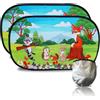 BSITSSS 2 Pezzi Tendine Parasole Auto Bambini, Parasole Auto Finestrini Universale, Oscuranti Finestrini Auto Stampa Animalier, Tendina Parasole Auto Anti-UV, Parasole Finestrini Auto Adesive