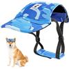 Pawaboo Cappello per Cane, Cappello Regolabile da Baseball per Animali Protezione Solare Sportiva all'Aperto con Fori Elastici per Le Orecchie, Vestiti per Cani Viaggio, M, Blu Mimetico