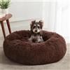 WESTERN HOME WH Western Home Cuccia Cane Interno,Cuccia Pelosa Per Cani,Cuscino Gatto Pelosa Sfoderabile e Lavabile Diametro di 50cm Marrone Scuro