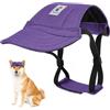 Pawaboo Cappello per Cane, Cappello Regolabile da Baseball per Animali Protezione Solare Sportiva all'Aperto con Fori Elastici per Le Orecchie, Vestiti per Cani Viaggio, M, Viola