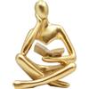 Dnoifne Statua Donna che Legge in Oro, Sculture Pensatore, Ornamento d'Arte Astratta, Decorazione Moderna per Estetica, Ideale per Soggiorno, Camera da Letto, Ufficio, Scaffale, Tavolo, Scrivania e Libreria
