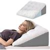 HAVARGO Cuscino a Cuneo per Letto in Memory Foam, Cuscino da Lettura a Doppio Strato, Supporto per Schiena e Gambe, Fodera Traspirante Sfoderabile e Lavabile