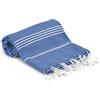 Turquoise Home, Grande Asciugamano da Spiaggia 100% Cotone - Morbido e Durevole, Telo Mare Ideale per Sauna, Spa, Yoga e Piscina, Fouta Celeste (1 Unità), 100x180 cm
