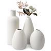 Omtofo Set Di Vasi In Ceramica Bianca 4 Piccoli Vaso Per Fiori, Vaso Decorativo Da Interno Per Matrimonio Cena Tavolo Partito Soggiorno Ufficio Camera Da Letto