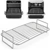 Moljaus Griglia Friggitrice ad Aria Compatibile con Ninja Foodi FlexDrawer 10,4 L | Griglia compatibile con Cosori TwinFry 10 L. Inox S304 36,5 cm, 2 altezze - accessorio Air Fryer, griglia da forno e rack.
