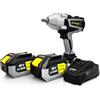 Rodcraft RC9077K6 - Avvitatore a percussione a batteria eBeast, quadrato 1/2, coppia di rilascio max. 1500 Nm, luce LED, set con 2 batterie da 6 Ah + caricatore + custodia in tessuto