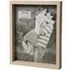 DONREGALOWEB Set 2 portafoto per foto da 20 x 25 cm legno bianco invecchiato