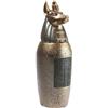 Lachineuse - Vaso Canope Anubis - Vaso decorativo egiziano 21 cm - Oggetto decorativo antico Egitto - Statua Figura Faraone Testa di Sciacallo - Idea regalo Deco Cofanetto Urna - Colore bronzo dorato